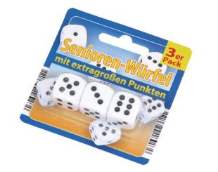 Senioren-Würfel, 3er Pack 