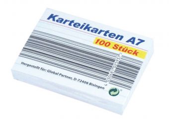 Karteikarten A7, 100er Pack 