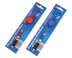 Kugelschreiber mit Karabinerhaken 