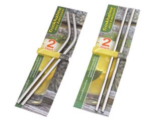 Edelstahl-Trinkhalm, 2er Pack 
