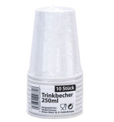 Trinkbecher weiß, 10er Pack 