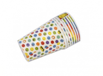 Partybecher "Smiley", 8er Pack 