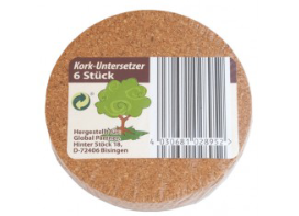 Gläseruntersetzer Kork 6er Pack 