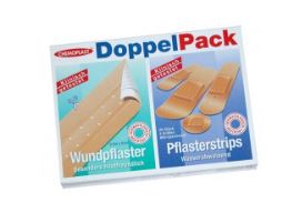 Pflaster-Strips + Wundpflaster. Doppelpack 