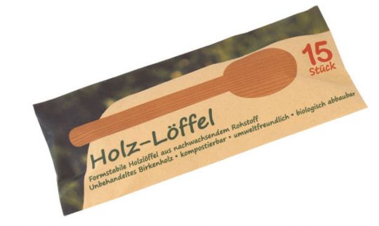 Holz-Besteck - Löffel, 15er Pack 